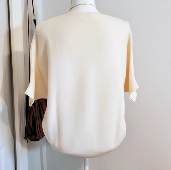 The Reset R Label Essential Pullover Sweater 100% Wool - Ivory Size S/M - Picture 8 of 16